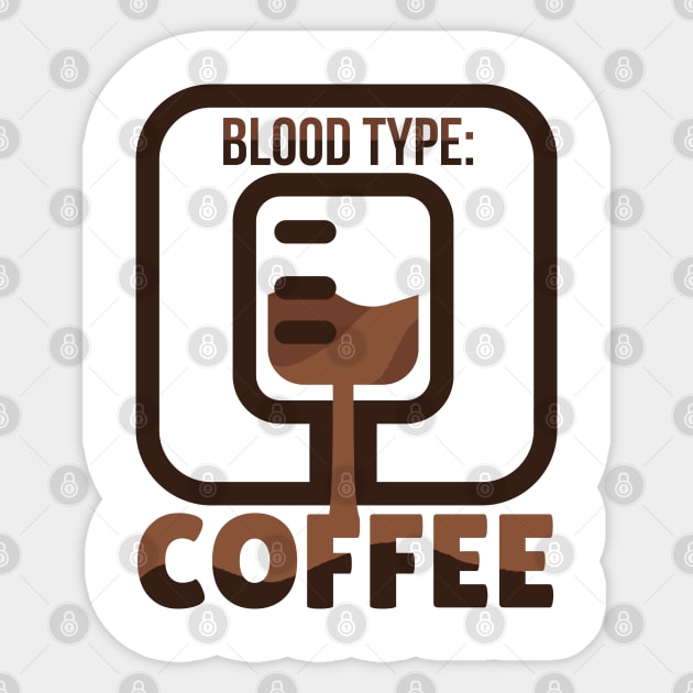 Blood type Coffee Sticker by madeinchorley